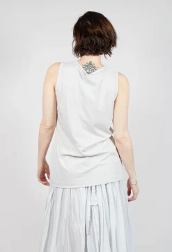 Sleeveless Vest in Moon Print