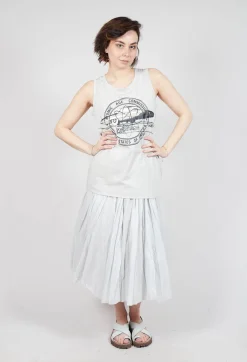 Sleeveless Vest in Moon Print