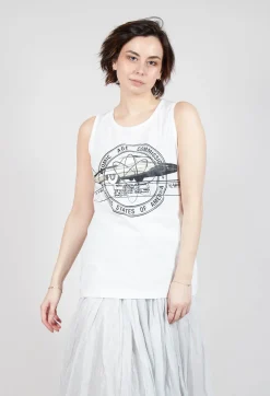 Sleeveless Vest in Starwhite Print