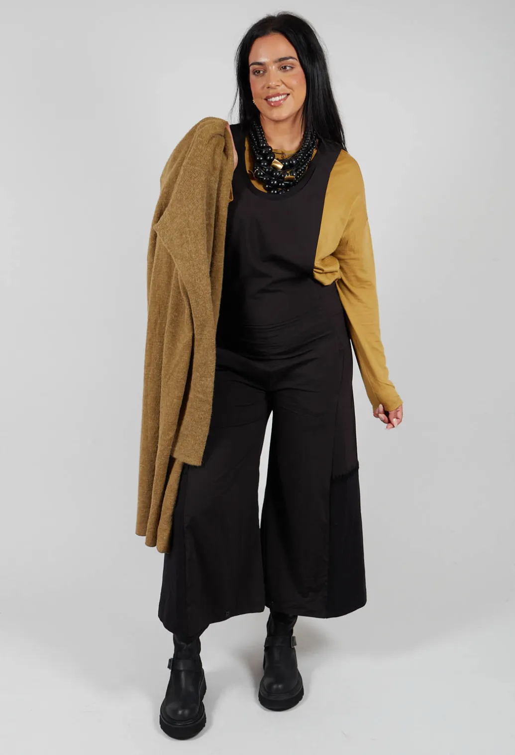 Sleeveless Wide Leg Jumpsuit in Black