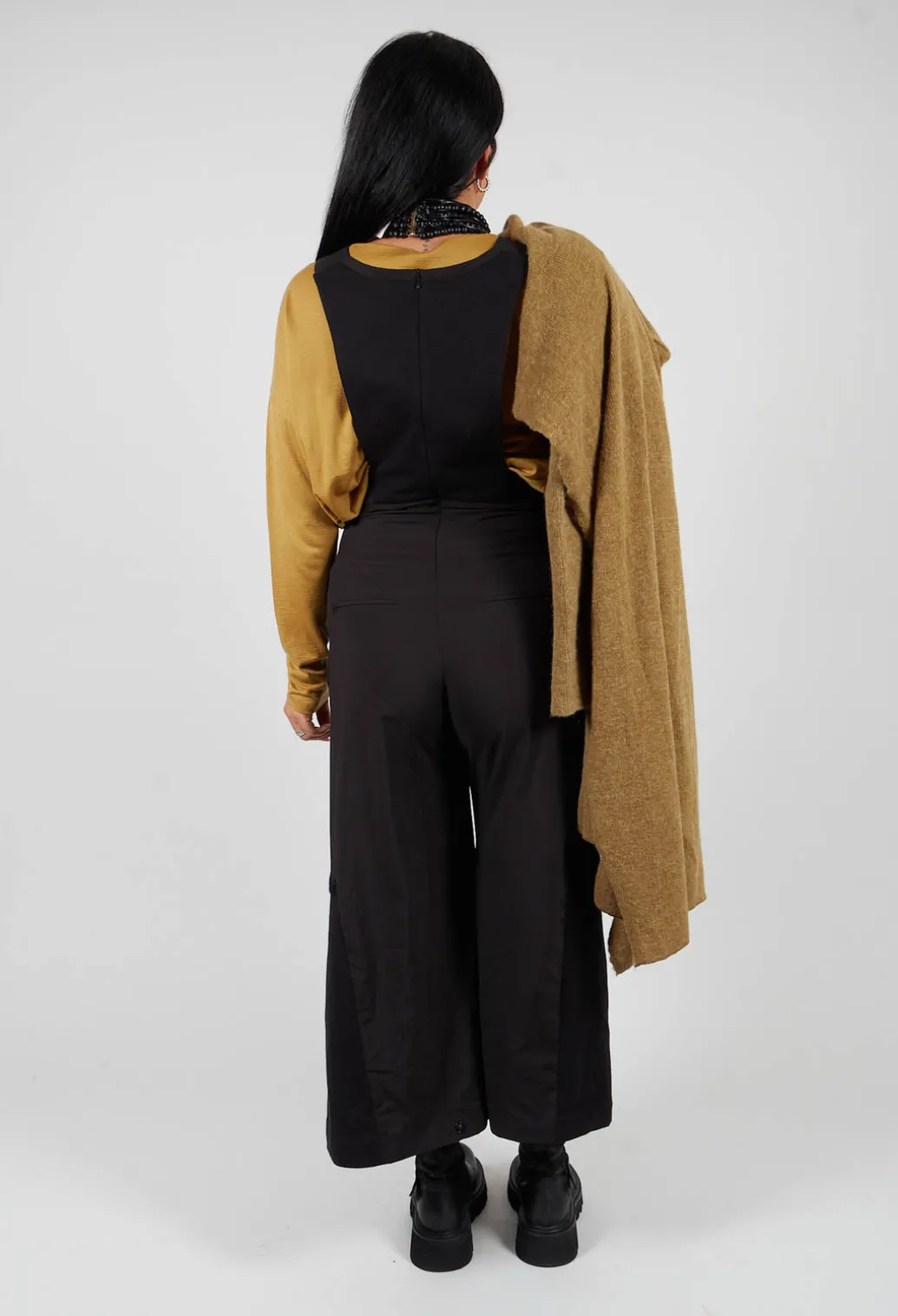 Sleeveless Wide Leg Jumpsuit in Black