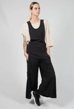 Sleeveless Wide Leg Jumpsuit in Black