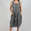 Sleeveless Zip Through Dress in Rock