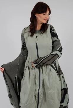 Sleeveless Zip Through Dress in Defender
