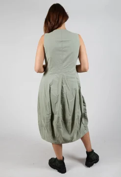 Sleeveless Zip Through Dress in Defender
