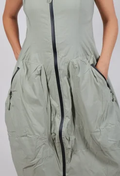 Sleeveless Zip Through Dress in Defender