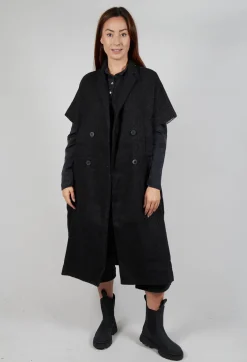 Sleevless Coat Lino/WK in Black