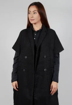 Sleevless Coat Lino/WK in Black