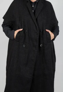 Sleevless Coat Lino/WK in Black