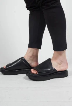 Sliders with Chunky Soles in Black