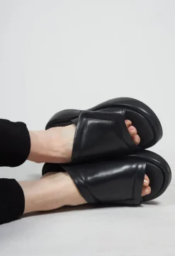 Sliders with Chunky Soles in Black