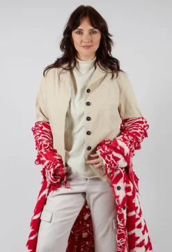 Slim Double Button Jacket in Bone
