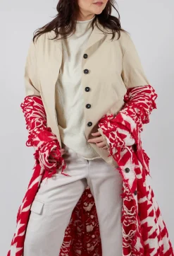 Slim Double Button Jacket in Bone