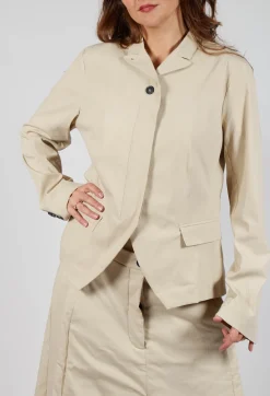 Slim Double Button Jacket in Bone