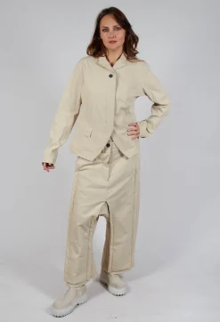 Slim Double Button Jacket in Bone