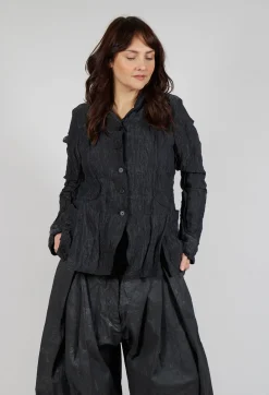 Slim Fit Jacket in Black Sparkle