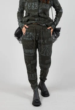 Slim Leg Joggers in Jungle Shiny Print