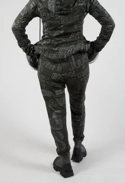 Slim Leg Joggers in Jungle Shiny Print