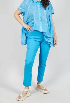 Slim Leg Pull On Trousers in Malibu