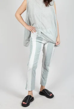Slim Leg Pull On Trousers in Grey Print