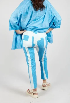 Slim Leg Pull On Trousers in Malibu Print