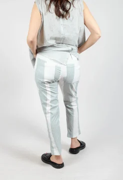 Slim Leg Pull On Trousers in Grey Print
