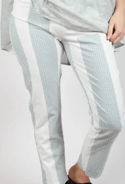 Slim Leg Pull On Trousers in Grey Print