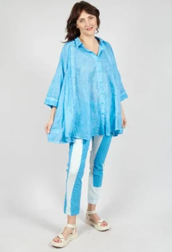 Slim Leg Pull On Trousers in Malibu Print