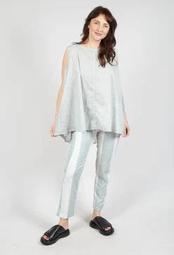 Slim Leg Pull On Trousers in Grey Print