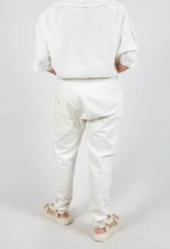 Slim Leg Trousers in Starwhite Paint