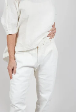 Slim Leg Trousers in Starwhite Paint