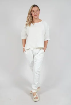 Slim Leg Trousers in Starwhite Paint