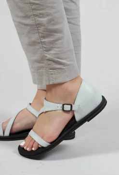 Slim Strap Sandals in Gasoline Bianco Ottico