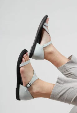 Slim Strap Sandals in Gasoline Bianco Ottico