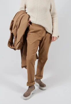 Slim Trousers in Camel