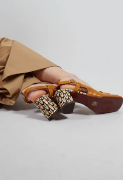 Sling Back Heel with Fringing Detail