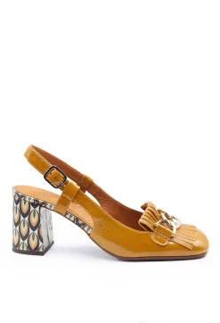 Sling Back Heel with Fringing Detail