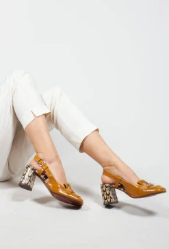 Sling Back Heel with Fringing Detail