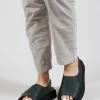 Slingback Shoes with Platform Sole in Gasoline Bottle