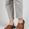 Slingback Slip On Sandals in Gasoline Camel