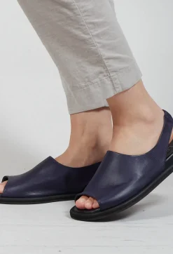 Slingback Slip On Sandals in Gasoline Indaco