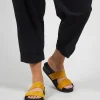 Slip on Sandal in Gasoline Zafferano