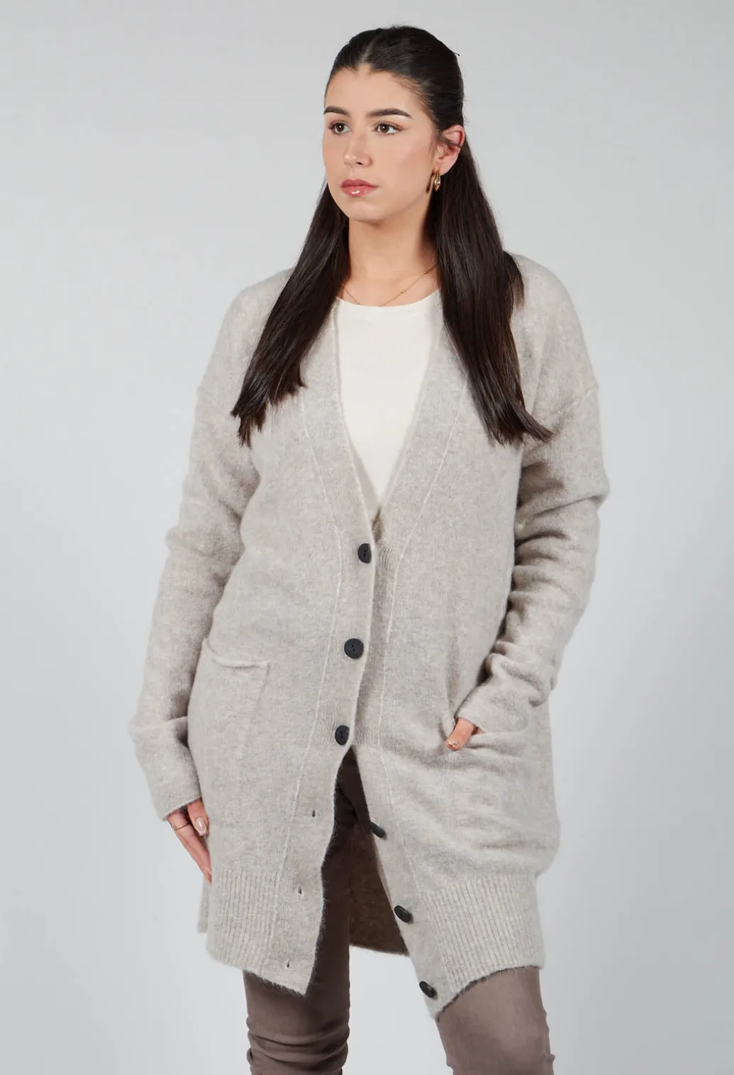 Slouch Cardigan in Plaster