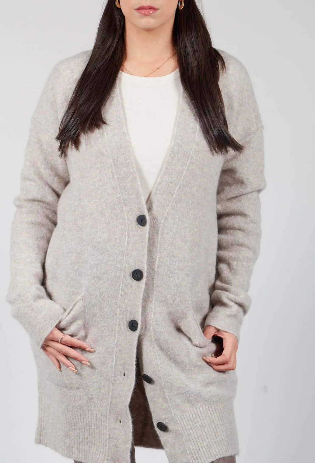 Slouch Cardigan in Plaster