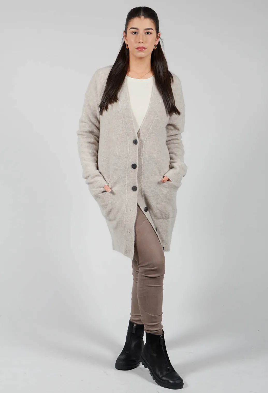 Slouch Cardigan in Plaster