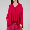 Slouch Cardigan in Raspberry