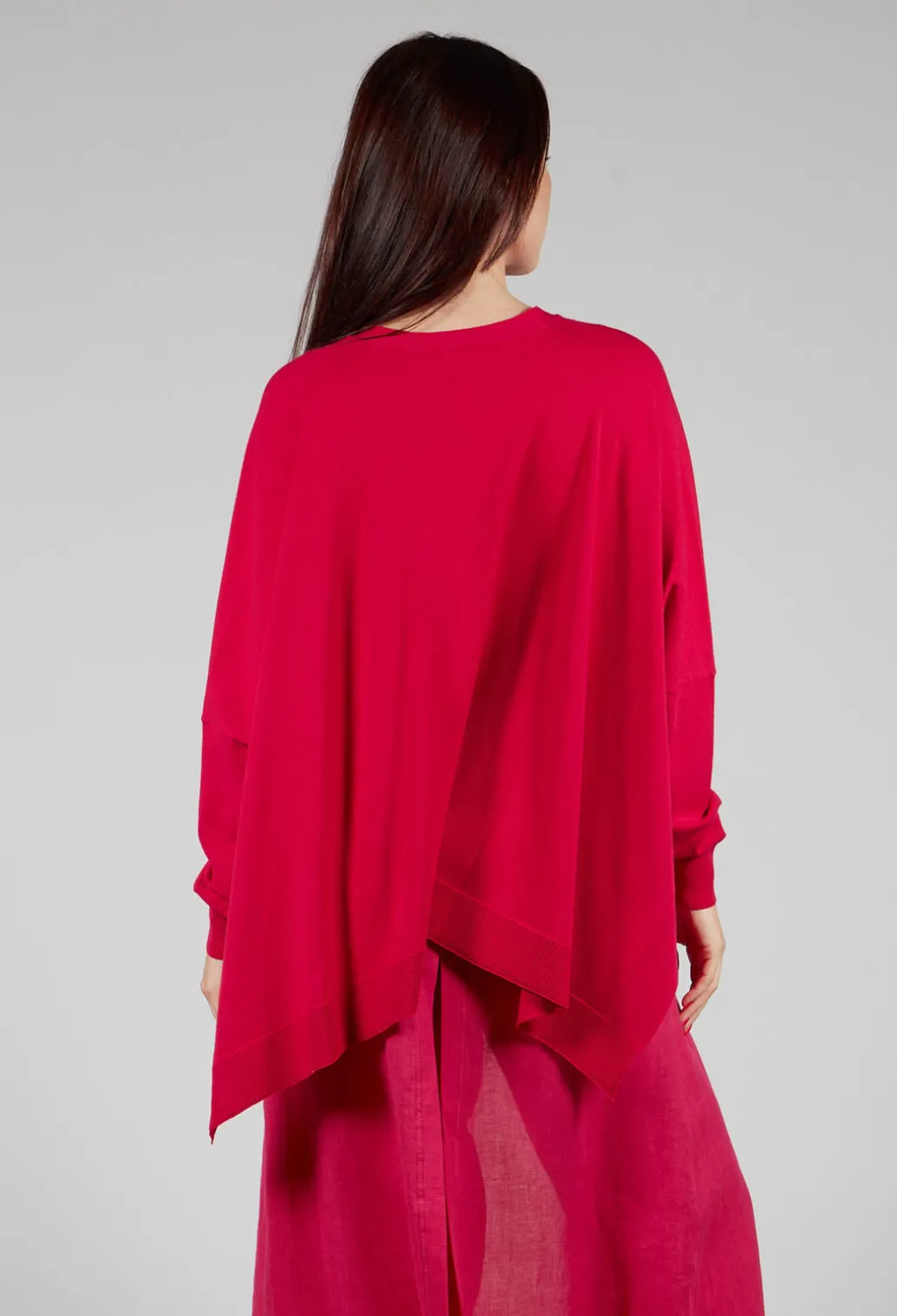 Slouch Cardigan in Raspberry