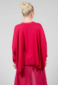 Slouch Cardigan in Raspberry
