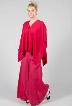 Slouch Cardigan in Raspberry