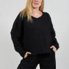 Slouchy Knit Jumper in Black